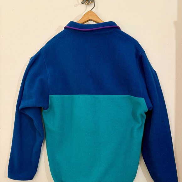 Vintage Patagonia Synchilla Snap-T Fleece — Retro Teal/Blue/Purple — Medium - Picture 4 of 6